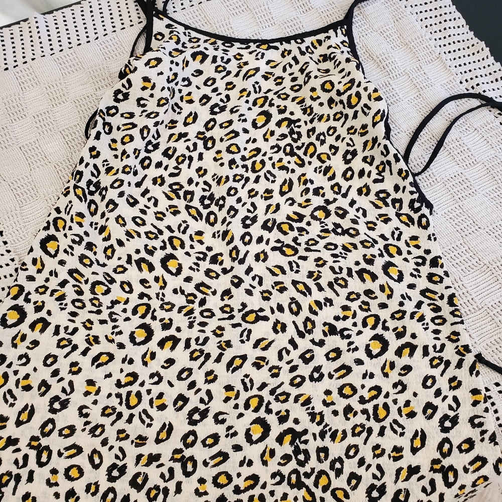 Cheatah print bikini cover up size M